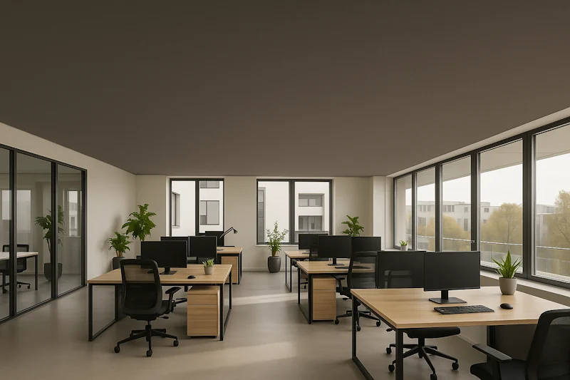 Calm interior wall with a seamless ZenCoustic acoustic finish.